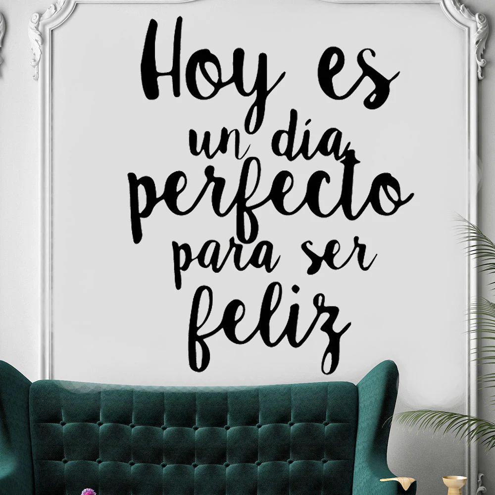 Hoy Es Un Día Perfecto Spanish Phrase Wall Stickers Vinyl Home Decor Livingroom kid's Room Background House Decals Poster DW6693
Hoy Es Un Día Perfecto Spanish Phrase Wall Stickers Vinyl Home Decor Livingroom kid's Room Background House Decals Poster DW6693