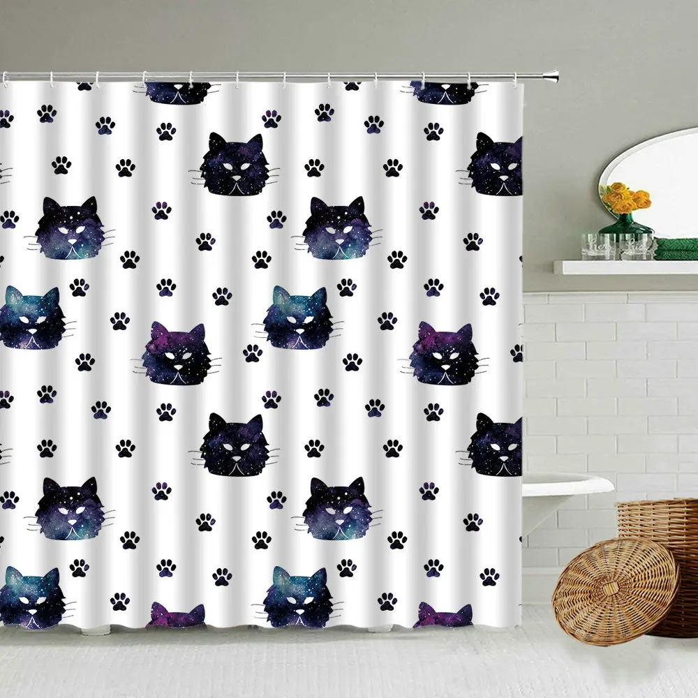 Cartoon Hand Painted Cat Waterproof Shower Curtain Cute Child Creative Color Art Bathroom Accessories With Hook Screen Washable
Cartoon Hand Painted Cat Waterproof Shower Curtain Cute Child Creative Color Art Bathroom Accessories With Hook Screen Washable