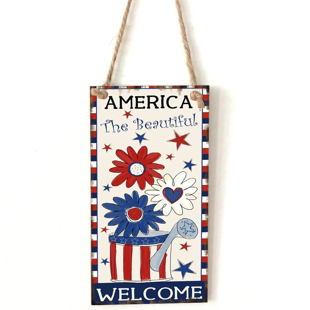 American Independence Day rectangular wooden crafts listing custom home decoration wooden products pendant decorations for home 
American Independence Day rectangular wooden crafts listing custom home decoration wooden products pendant decorations for home