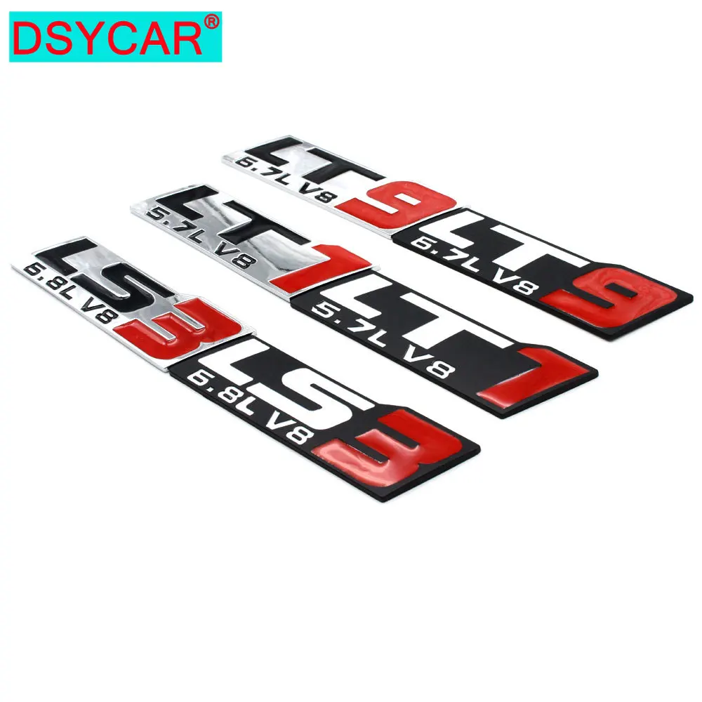 DSYCAR 1 шт. автомобильный металлический значок эмблема 3D V8 LT1/LS3/LT9 багажник