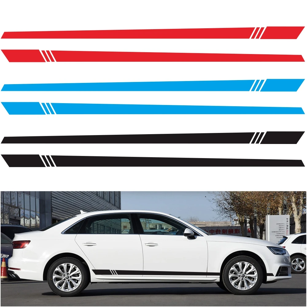 2PCS Fashion sports racing stripe car sticker decoration interesting side door line waist line vinyl sticker car accessories
2PCS Fashion sports racing stripe car sticker decoration interesting side door line waist line vinyl sticker car accessories