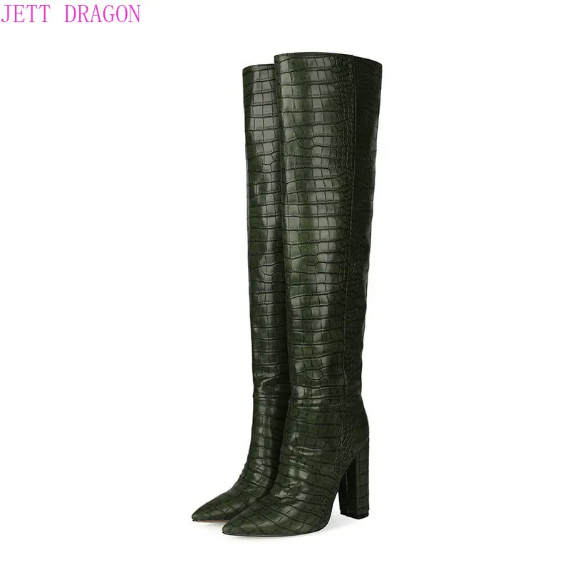 2021 New Autumn Winter Women Knee High Boots Fashion Slip on Stone Print Thigh Boots Ladies Square High Heel Pointed Toe Shoes
2021 New Autumn Winter Women Knee High Boots Fashion Slip on Stone Print Thigh Boots Ladies Square High Heel Pointed Toe Shoes