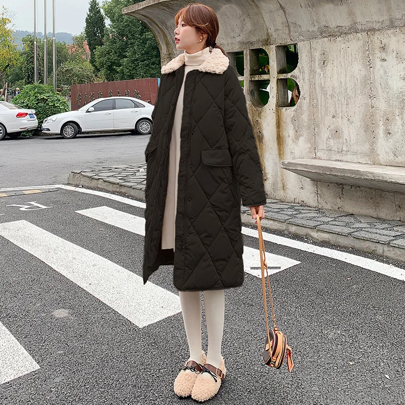 2021 New Version of Korean Winter Clothing New Korean Version of retro Rhombus Loose Mid-length Thick Warm Cotton Jacket Women
2021 New Version of Korean Winter Clothing New Korean Version of retro Rhombus Loose Mid-length Thick Warm Cotton Jacket Women