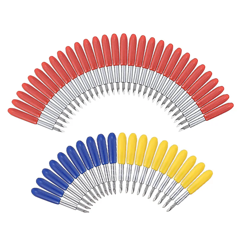 50Pcs/Set 30 45 60 Degree Tungsten Steel Vinyl Cutting Blades Roland Lettering Knife Plotter Cutter Vinyl Cutting Blades 
50Pcs/Set 30 45 60 Degree Tungsten Steel Vinyl Cutting Blades Roland Lettering Knife Plotter Cutter Vinyl Cutting Blades