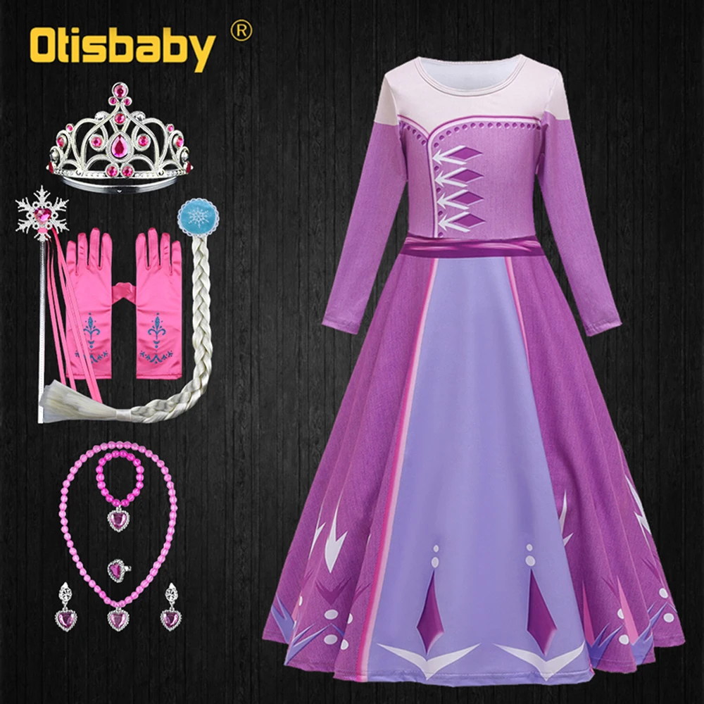 Snow Queen 2 Purple Girls Elsa Dress Infant Fancy Fairy Dress New Year Carnival Costume Halloween Child Party Gown Long Dress Up
Snow Queen 2 Purple Girls Elsa Dress Infant Fancy Fairy Dress New Year Carnival Costume Halloween Child Party Gown Long Dress Up
