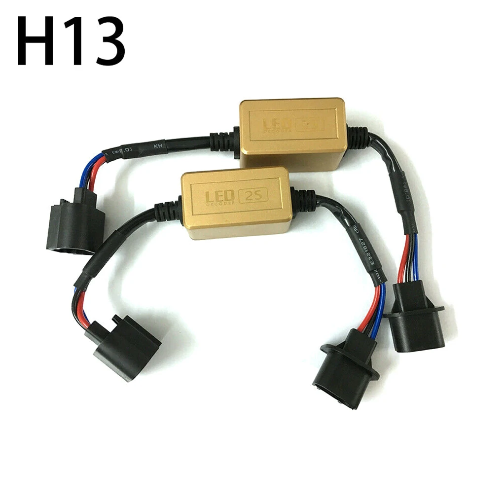 1 Pair H13 LED Headlight Decoder Flash Error Canceller Front Light Anti-Flicker Resistor Relay Adapter
1 Pair H13 LED Headlight Decoder Flash Error Canceller Front Light Anti-Flicker Resistor Relay Adapter