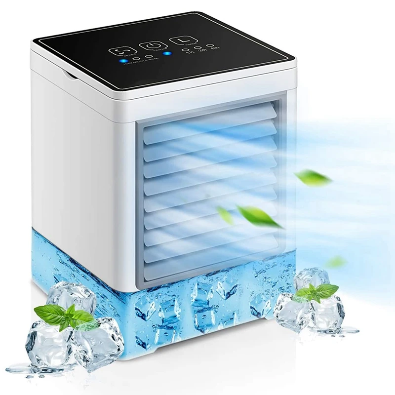 Portable Air Cooler,3-In-1 Mini Evaporative Cooler Personal Air Cooler,3 Fan Speed,Desktop Cooling Fan for Home, Office
Portable Air Cooler,3-In-1 Mini Evaporative Cooler Personal Air Cooler,3 Fan Speed,Desktop Cooling Fan for Home, Office