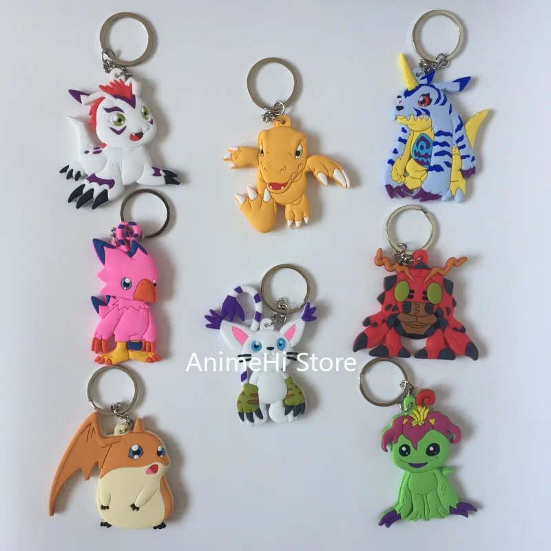 Аниме Digimon Tentomon Tailmon Gabumon Patamon Palmon Gomamon Брелок фигурка цифровые Монстры PVC брелок с