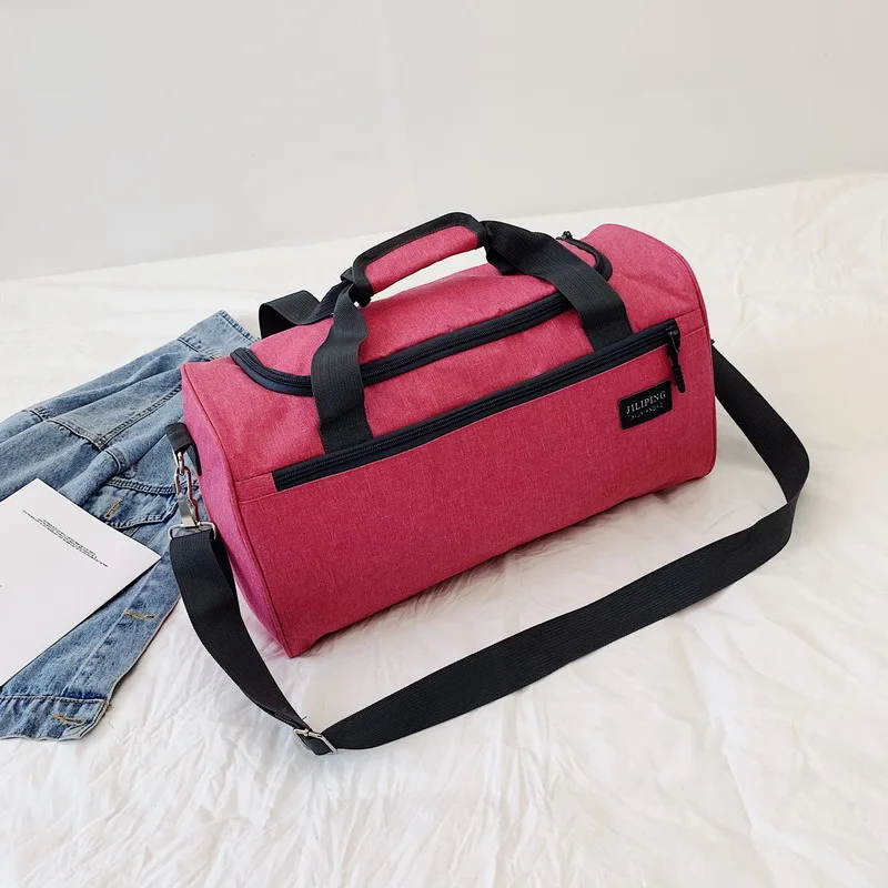 The new canvas leisure luggage bag is simple pure color and large capacity storage hand bill of lading shoulder | Багаж и сумки