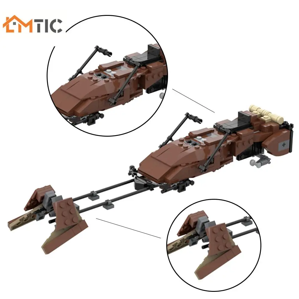 MOC Star Plan Battle UCS Speeder Bike Building Blocks Marshall Swoop Speed Bikes Motorcycle DIY Bricks Toys 302PCS Gifts
MOC Star Plan Battle UCS Speeder Bike Building Blocks Marshall Swoop Speed Bikes Motorcycle DIY Bricks Toys 302PCS Gifts