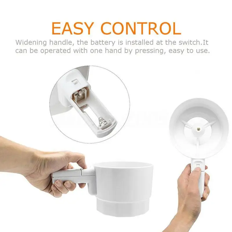 Electric Hand-Held Flour Sieve Plastic Baking Electric Kitchen Flour Accessories Sieve Home Cooking Baking P4M4
Electric Hand-Held Flour Sieve Plastic Baking Electric Kitchen Flour Accessories Sieve Home Cooking Baking P4M4