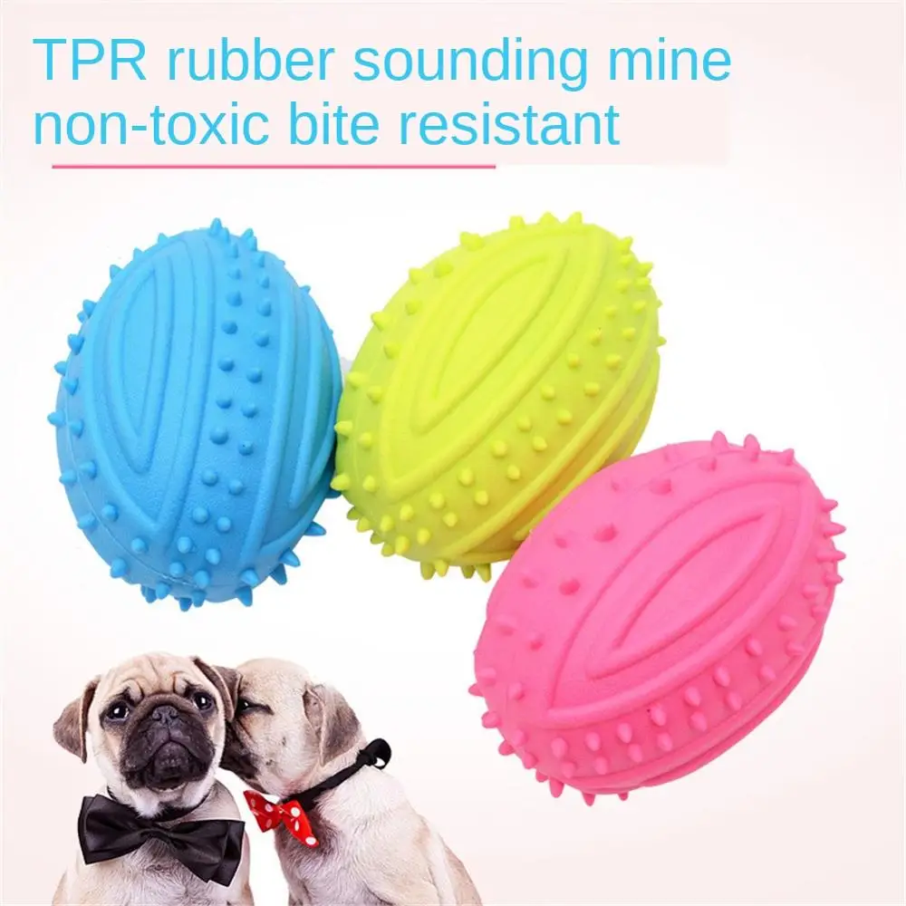 

Pet Sounding Toys Funny Dog Cat Molar Healthy Teeth Ball Bite Resistant Rubber Dogs Chewing Squeaky Toy Pets Training Toy Balls