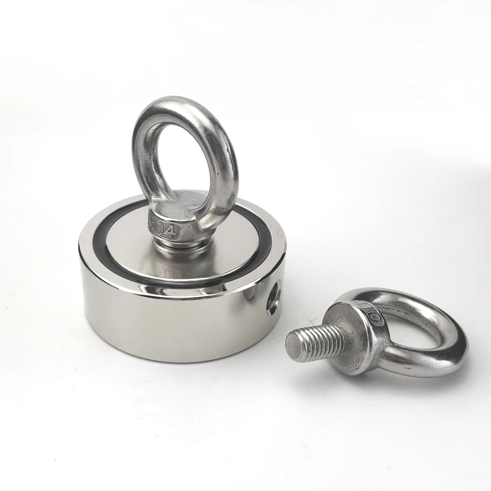 Strong Powerful Neodymium Magnet D48-D75mm Round Hook Salvage Magnet Sea Fishing Holder Pulling Mounting Pot with Ring
Strong Powerful Neodymium Magnet D48-D75mm Round Hook Salvage Magnet Sea Fishing Holder Pulling Mounting Pot with Ring