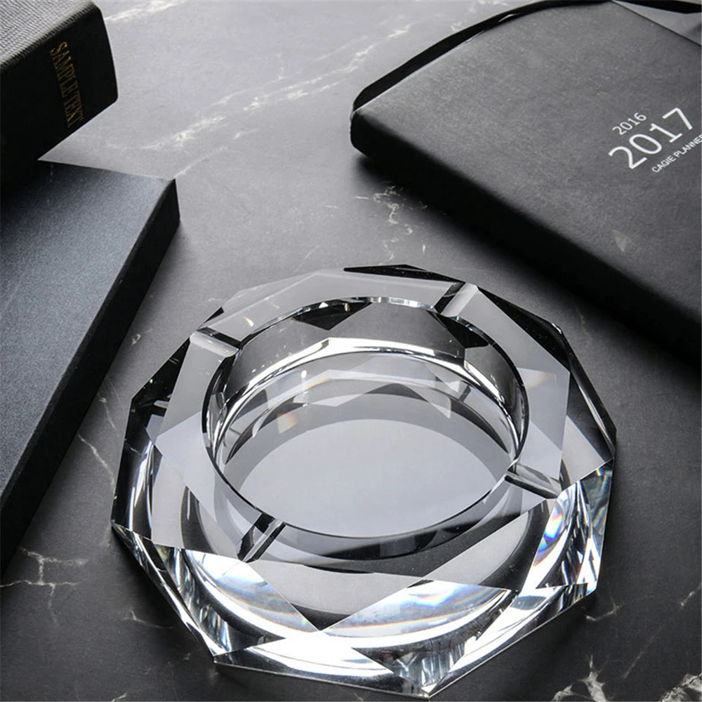 Crystal Glass Ashtray Portable Household Cigar Holder Ashtray Creative Office Desk Living Room Decoration Smoking Accessories
Crystal Glass Ashtray Portable Household Cigar Holder Ashtray Creative Office Desk Living Room Decoration Smoking Accessories