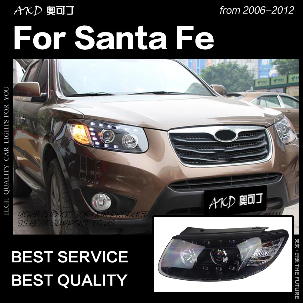 Car Styling Headlights for Hyundai Santa Fe LED Headlight 2007-2012 Head Lamp DRL Signal Projector Lens Automotive Accessories
Car Styling Headlights for Hyundai Santa Fe LED Headlight 2007-2012 Head Lamp DRL Signal Projector Lens Automotive Accessories