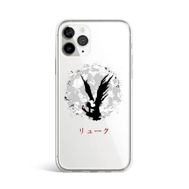 Anime Manga Death Note Ryuk Phone Case Transparent for iPhone 11 12 mini pro XS MAX 8 7 6 6S Plus X 5S SE 2020 XR 
Anime Manga Death Note Ryuk Phone Case Transparent for iPhone 11 12 mini pro XS MAX 8 7 6 6S Plus X 5S SE 2020 XR