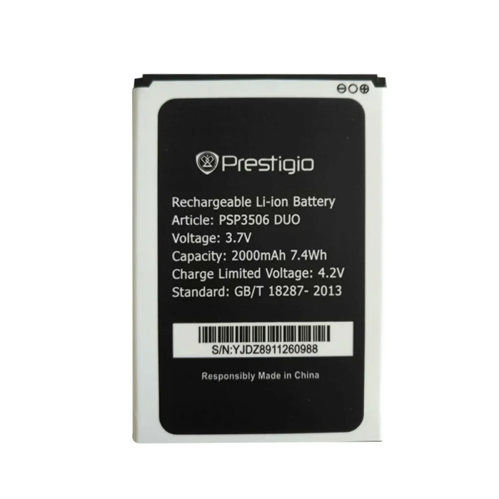 Новый аккумулятор 2000 мАч для Prestigio Wize M3 PSP 3506 DUO мобильного телефона код