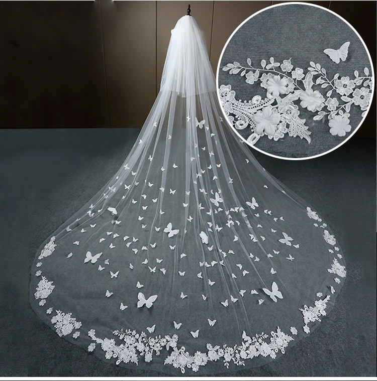 GY One Layer Three-dimensional flower lace ladies accessories retro Wedding Tiara Edge Bridal Veils Cathedral Wedding Veil
GY One Layer Three-dimensional flower lace ladies accessories retro Wedding Tiara Edge Bridal Veils Cathedral Wedding Veil