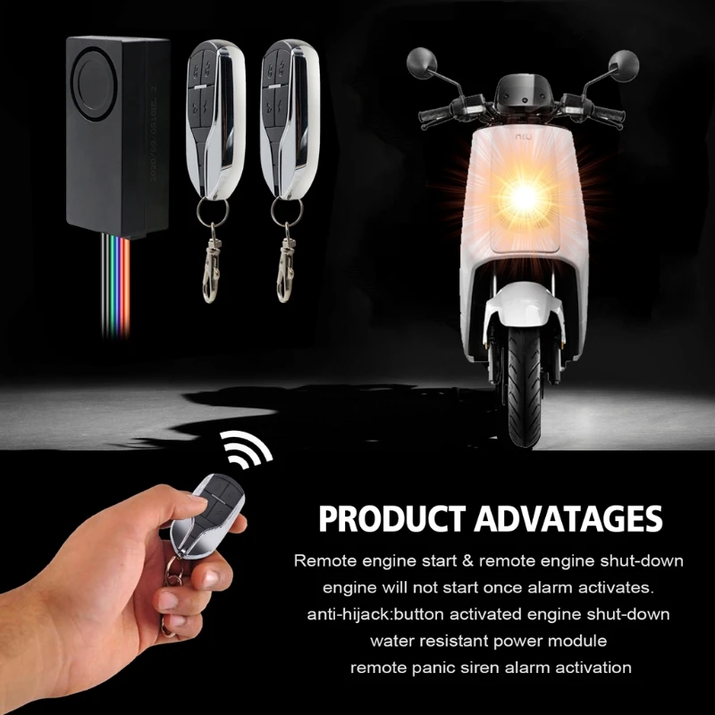 48~75V Motorcycle Alarm Engine Anti-Theft Alarm Locks Smart Induction Wireless Remote Control With Remote Controlers
48~75V Motorcycle Alarm Engine Anti-Theft Alarm Locks Smart Induction Wireless Remote Control With Remote Controlers
