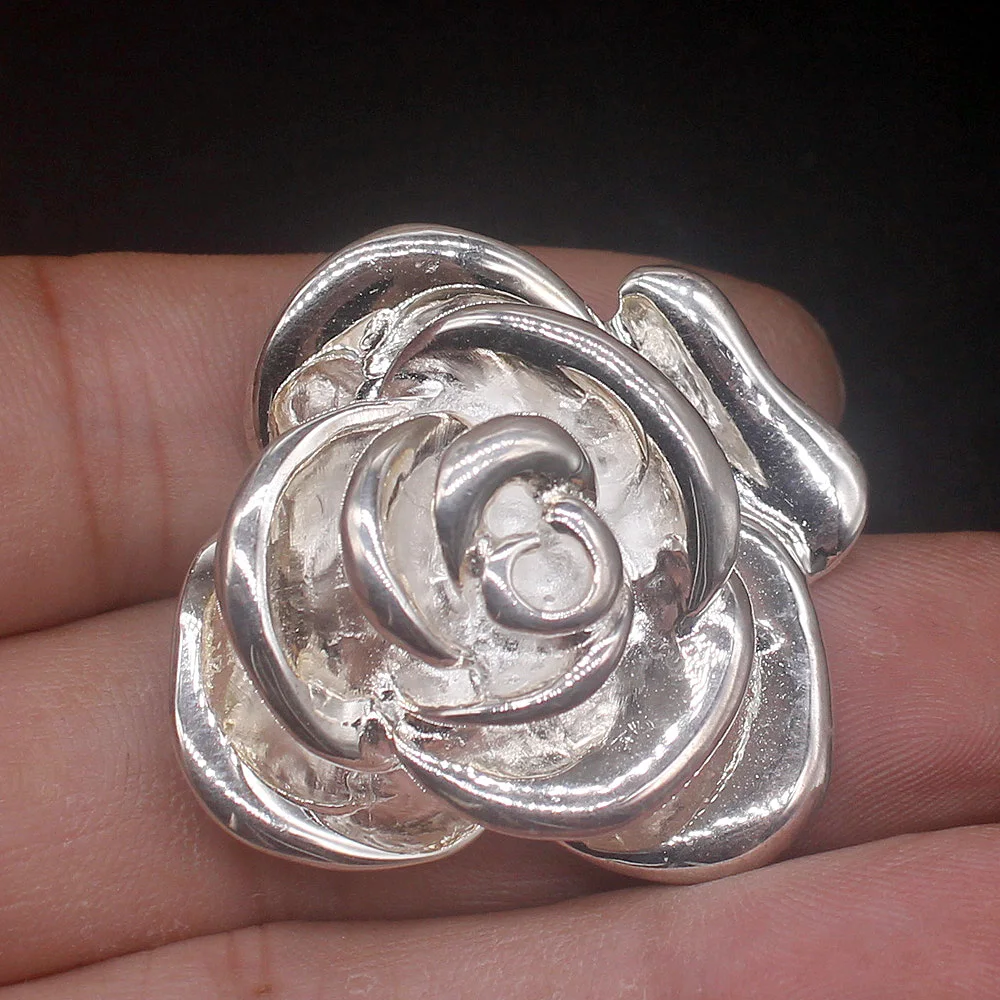 Gemstonefactory ювелирные изделия большая акция 925 серебро красивая Роза простой дизайн