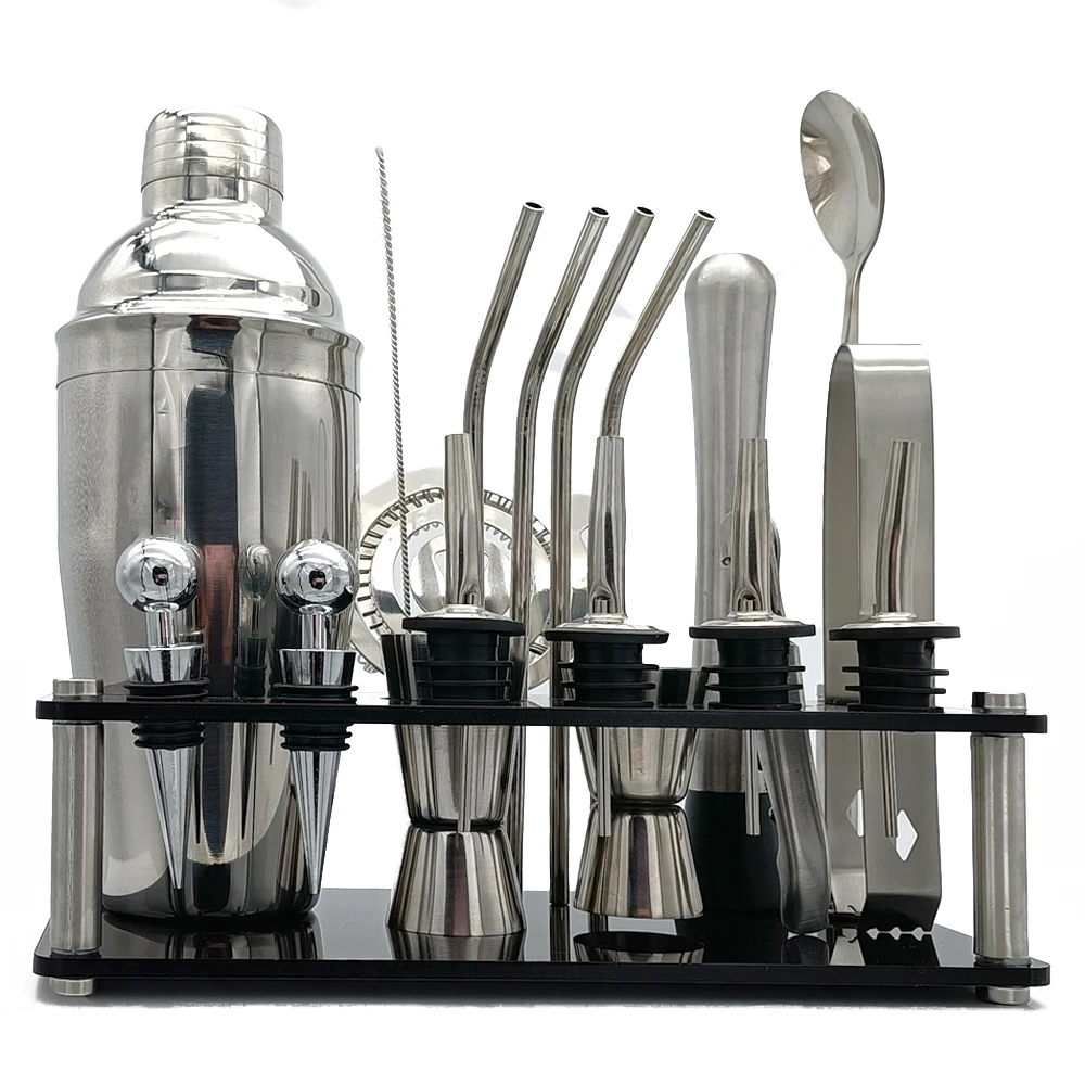 20pcs Cocktail Drink Mixer Tool Set Stainless Steel Shaker Mixer Drink Making Kit for Home Bar Supplies
20pcs Cocktail Drink Mixer Tool Set Stainless Steel Shaker Mixer Drink Making Kit for Home Bar Supplies