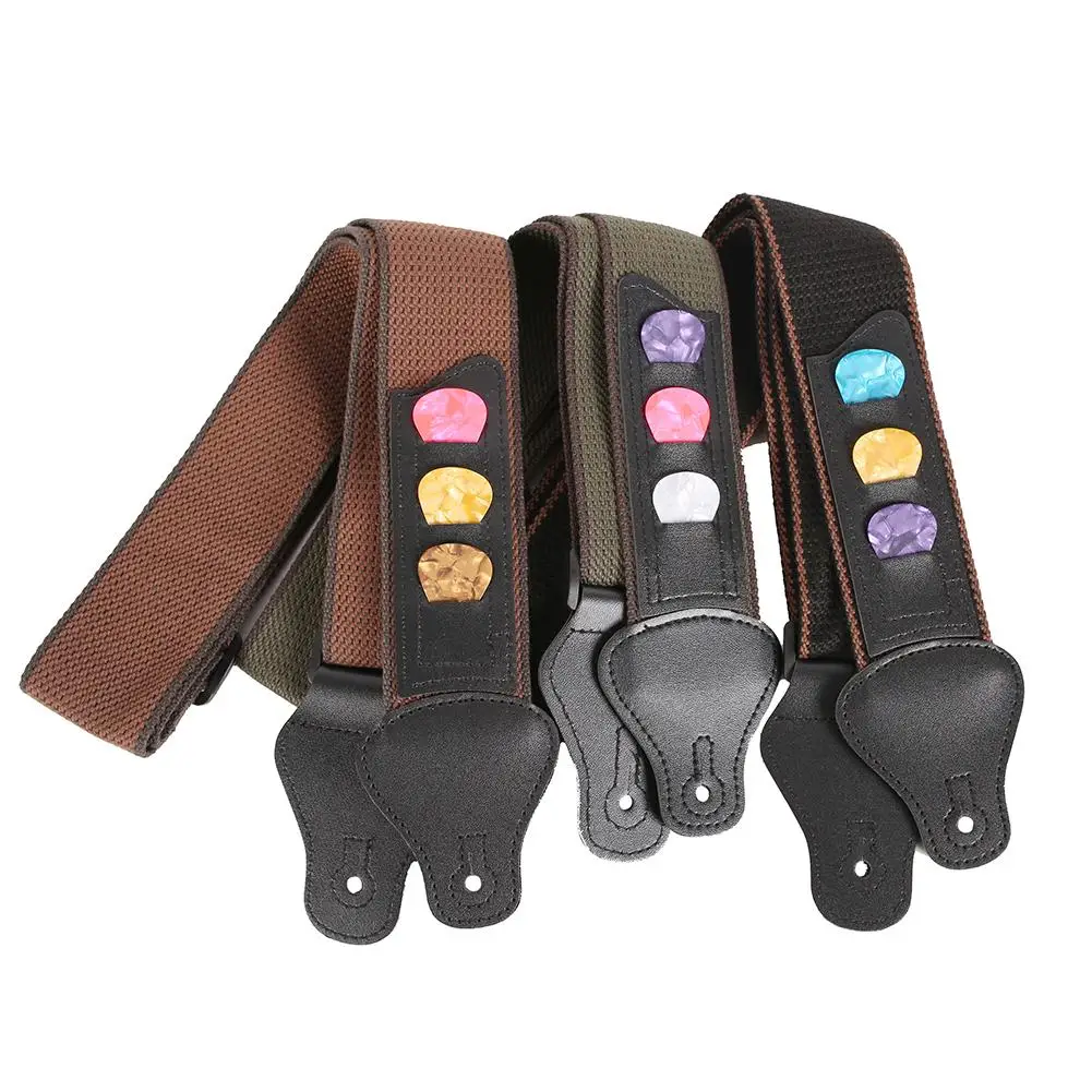 Винтажный гитарный ремешок из 100% хлопка, 65 дюймов, с 3 держателями, гитарный ремешок из искусственной кожи для электрогитары, акустической г... 
Винтажный гитарный ремешок из 100% хлопка, 65 дюймов, с 3 держателями, гитарный ремешок из искусственной кожи для электрогитары, акустической г...