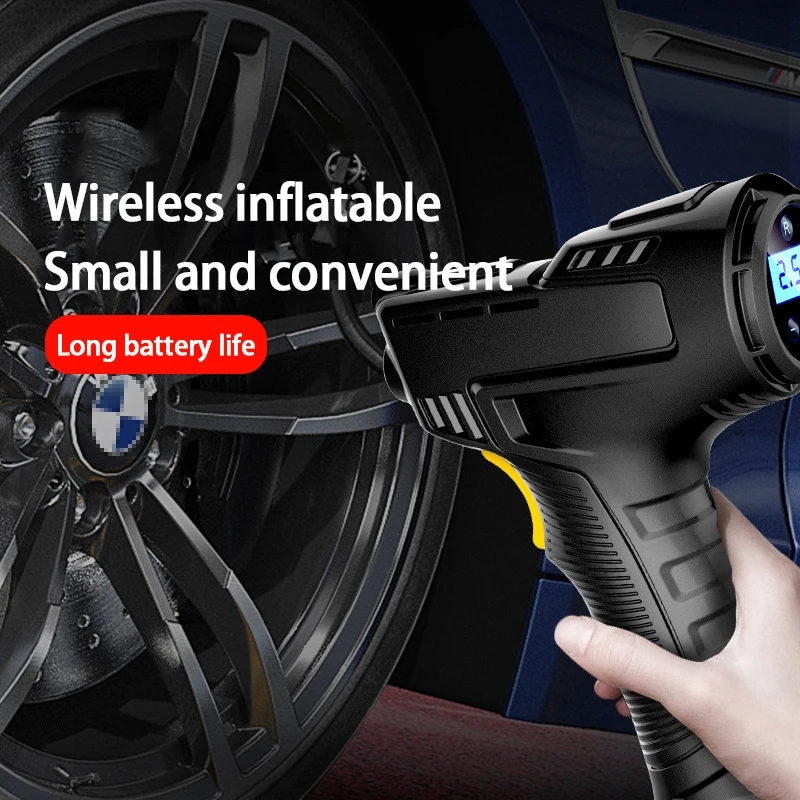 120W Rechargeable Air Compressor Wireless Inflatable Pump Portable Air Pump Car Tire Inflator Digital For Car Bicycle Balls
120W Rechargeable Air Compressor Wireless Inflatable Pump Portable Air Pump Car Tire Inflator Digital For Car Bicycle Balls
