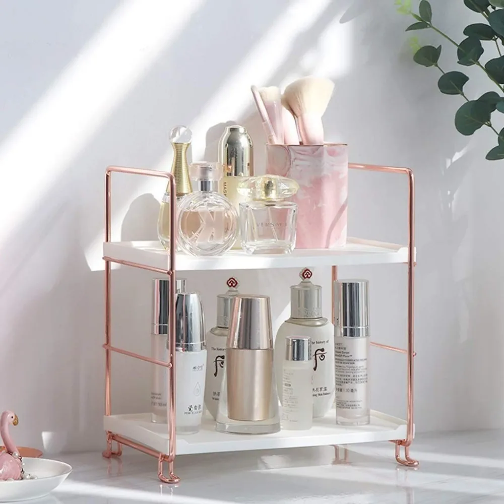 Desktop Cosmetics Storage Rack Rose Gold 2/3 Layers Bathroom Makeup Organizer Assembled Kitchen Seasoning Iron Storage Shelves
Desktop Cosmetics Storage Rack Rose Gold 2/3 Layers Bathroom Makeup Organizer Assembled Kitchen Seasoning Iron Storage Shelves