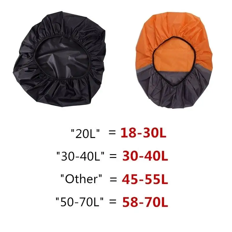 Backpack Rain Cover 18-30L Reflective Waterproof Bag Cover Outdoor Camping Travel Rainproof Dustproof Covers