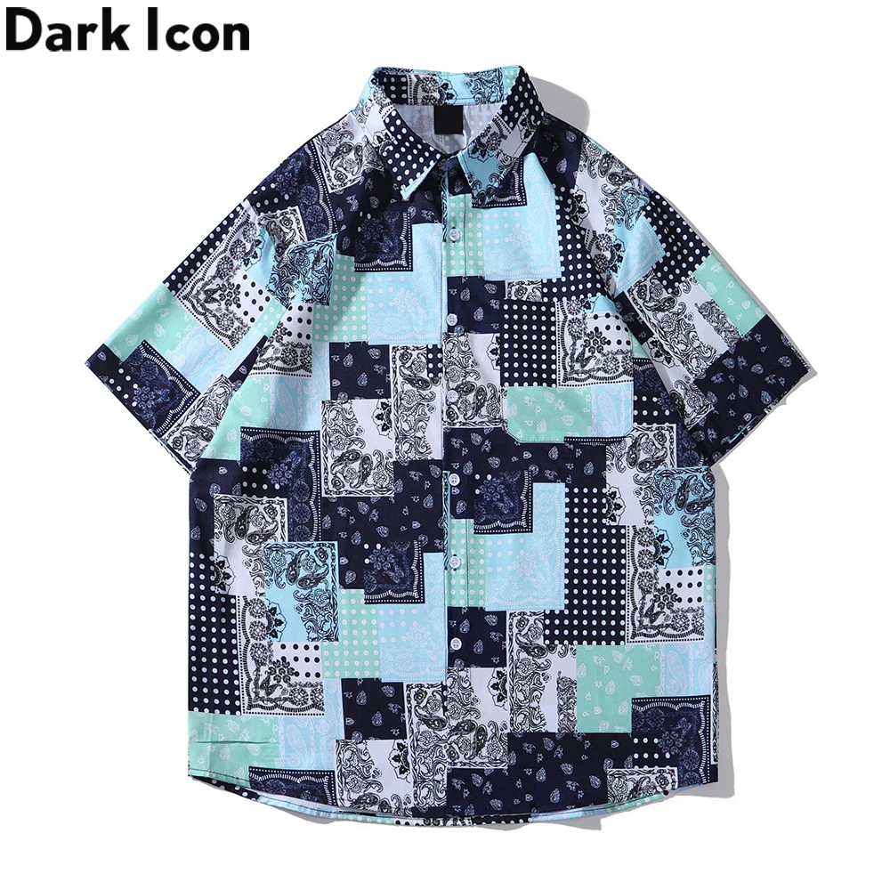 Dark Icon Geometric Paisley Hawaii Shirt Bandana Beach Shorts Thin Material Men's Set
Dark Icon Geometric Paisley Hawaii Shirt Bandana Beach Shorts Thin Material Men's Set