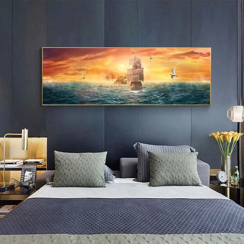 Sailing Ship On The Sea Canvas Paintings On the Wall Art Posters And Prints Sunset of Sea Canvas Pictures For Bed Room Cuadros
Sailing Ship On The Sea Canvas Paintings On the Wall Art Posters And Prints Sunset of Sea Canvas Pictures For Bed Room Cuadros