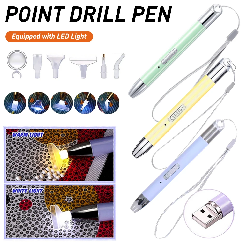 Upgrade Style USB Charge Diamond Painting Pen LED Drill Pen 5D Diamond Painting Tools with 2 Light Modes No Need USB Cable
Upgrade Style USB Charge Diamond Painting Pen LED Drill Pen 5D Diamond Painting Tools with 2 Light Modes No Need USB Cable