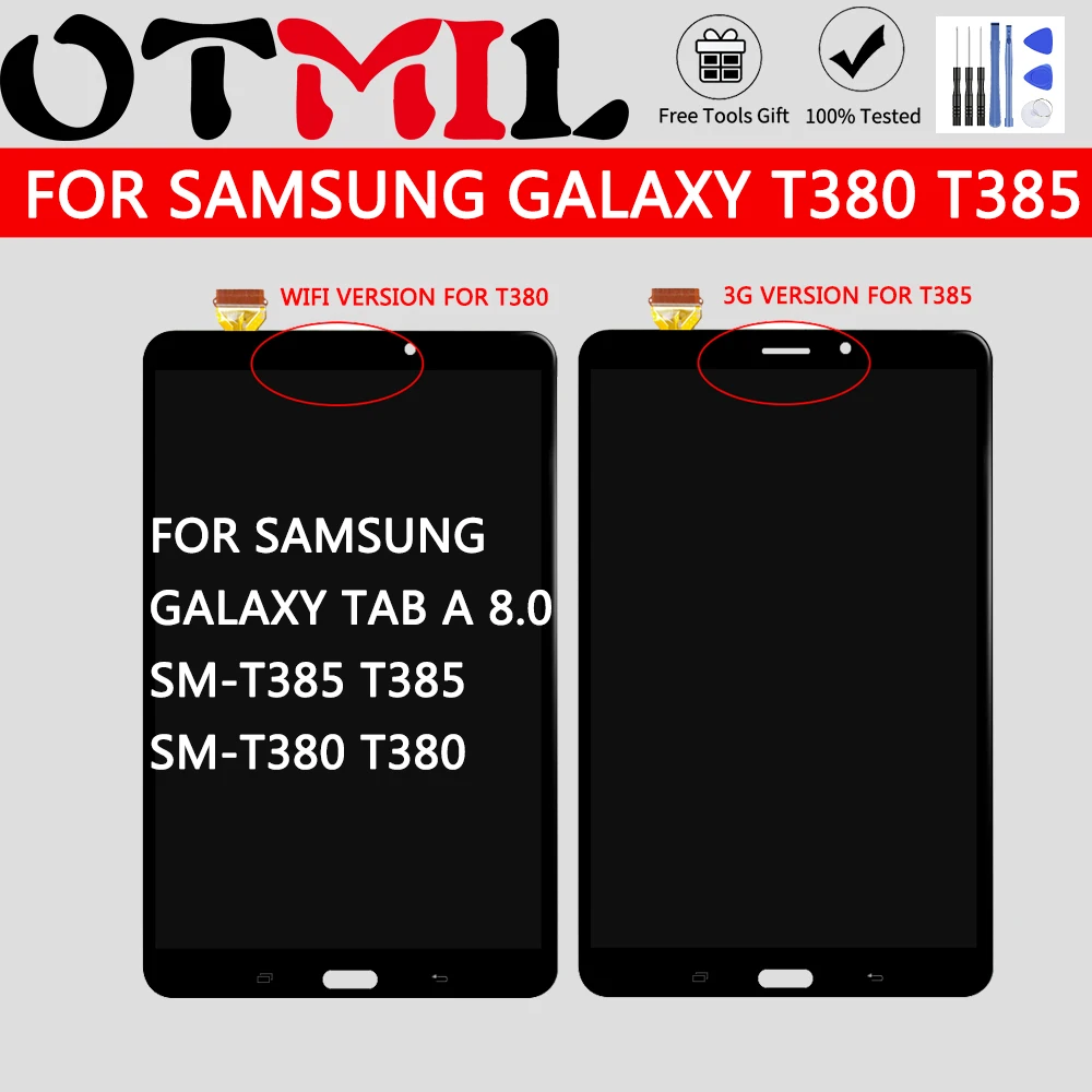 ЖК-дисплей 8 дюймов для SAMSUNG Galaxy T380, ЖК-дисплей с сенсорным экраном и рамкой, дигитайзер для планшетного ПК Samsung Galaxy Tab A 2017, T380, T385, ЖК-дисплей
ЖК-дисплей 8 дюймов для SAMSUNG Galaxy T380, ЖК-дисплей с сенсорным экраном и рамкой, дигитайзер для планшетного ПК Samsung Galaxy Tab A 2017, T380, T385, ЖК-дисплей