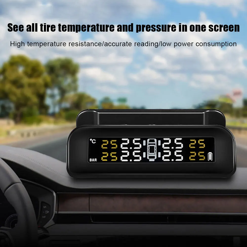 Vehemo бар TPMS встроенный внешний монитор давления в шинах Совместимость с аккумулятором ПК + ABS Датчик давления в шинах с солнечной зарядкой
Vehemo бар TPMS встроенный внешний монитор давления в шинах Совместимость с аккумулятором ПК + ABS Датчик давления в шинах с солнечной зарядкой