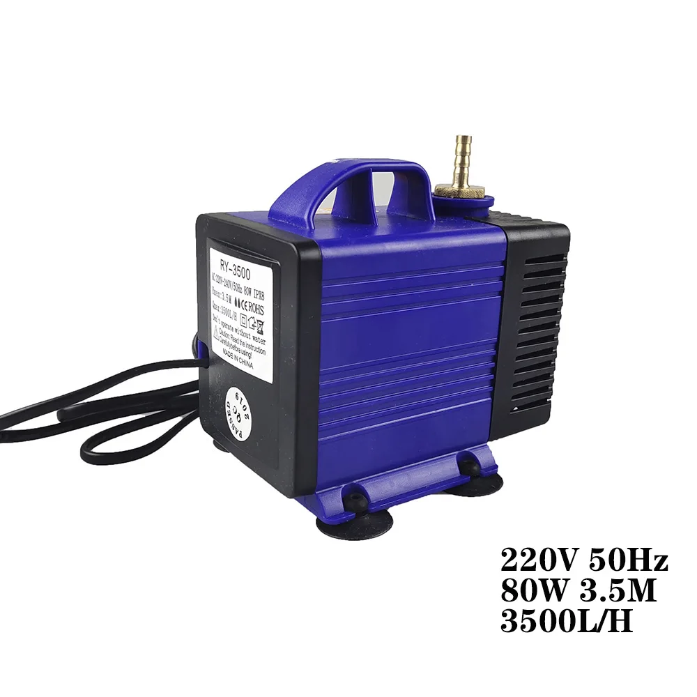 CNC Pump 220V 80W Multifunctional submersible pump 3.5M 3500L/H spindle Cooling on engraving cutting machine
CNC Pump 220V 80W Multifunctional submersible pump 3.5M 3500L/H spindle Cooling on engraving cutting machine