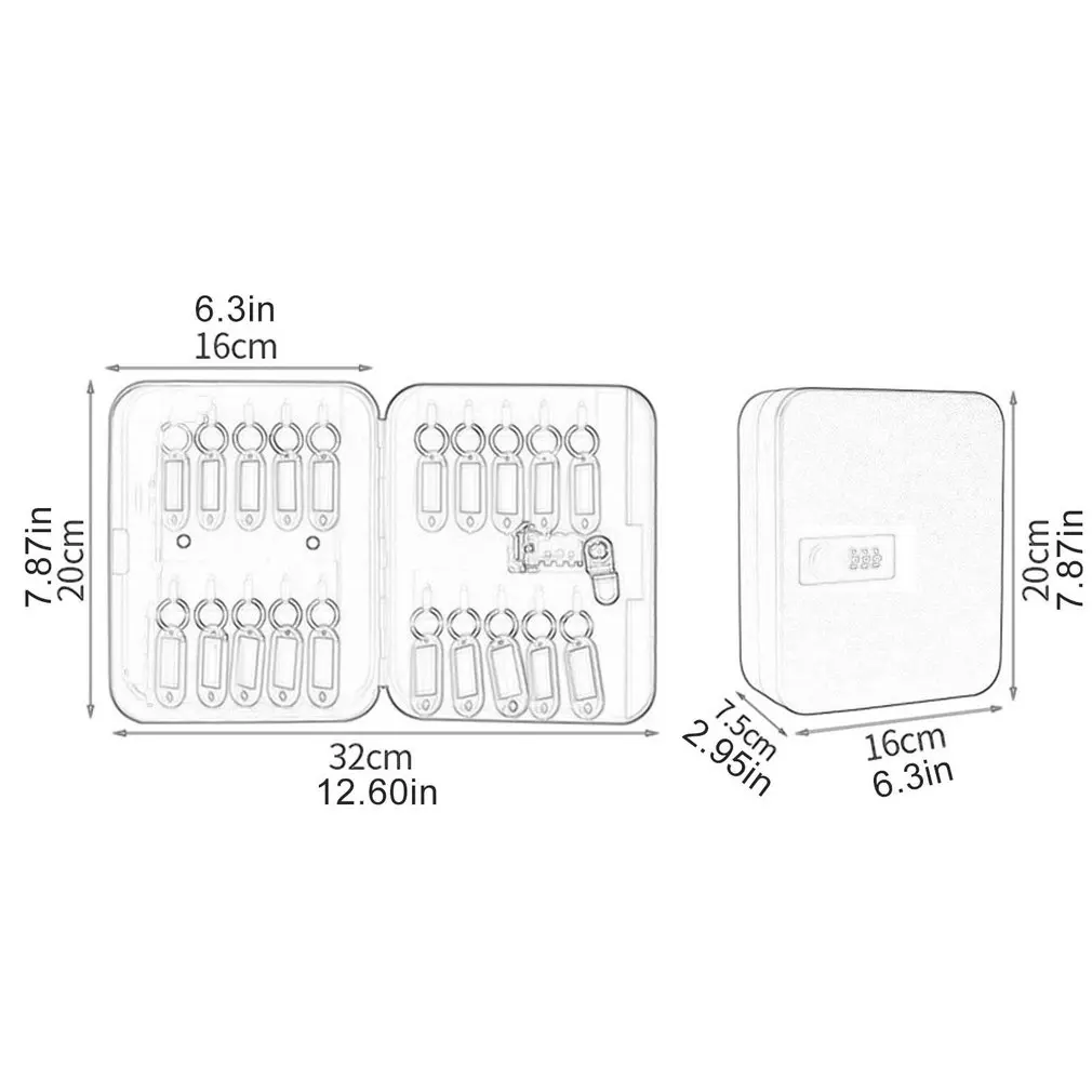 Key Box Household Wall-Mounted Password Key Cabinet Storage Box Management Box Wall-Mounted Car Key Box
Key Box Household Wall-Mounted Password Key Cabinet Storage Box Management Box Wall-Mounted Car Key Box