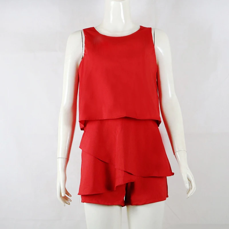 Women OL Solid Loose Palysuits Summer Chiffon Falbala Sleeveless Ladies High Street Overalls Jumpsuits
Women OL Solid Loose Palysuits Summer Chiffon Falbala Sleeveless Ladies High Street Overalls Jumpsuits