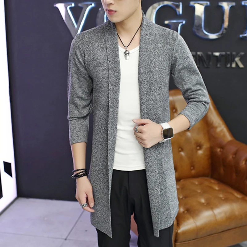 Long men's knitted cardigan jacket long-sleeved solid color cardigan long cardigan stretch fashion jacket autumn and winter
Long men's knitted cardigan jacket long-sleeved solid color cardigan long cardigan stretch fashion jacket autumn and winter