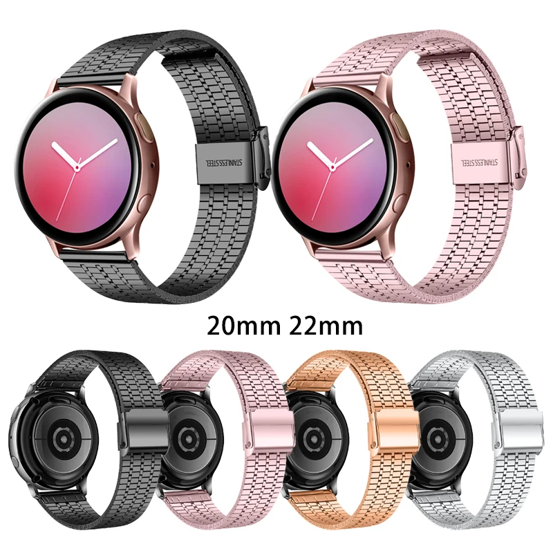 20MM 22MM Stainless Steel Band For Samsung galaxy Active 2 40mm 44mm / galaxy Watch 3 Strap For Amazfit GTR 47mm 42MM /Huawei GT
20MM 22MM Stainless Steel Band For Samsung galaxy Active 2 40mm 44mm / galaxy Watch 3 Strap For Amazfit GTR 47mm 42MM /Huawei GT