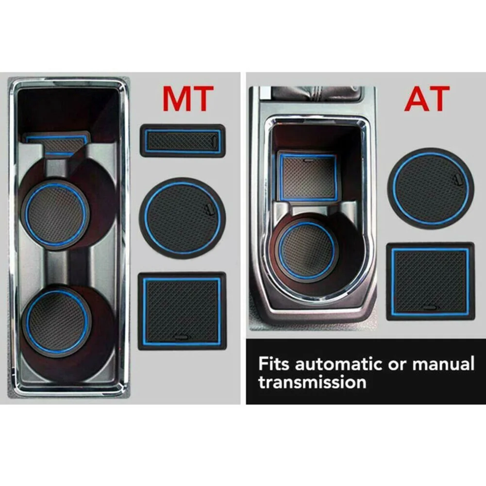 PVC Center Console Liner Accessories Black&Blue Custom Durable For Toyota Tacoma 16-19 | Автомобили и мотоциклы