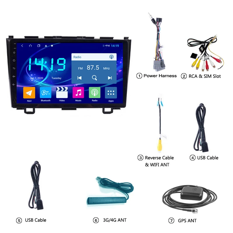 Android 10 Car DVD Audio Multimedia Player For Honda CRV 2007-2011 Radio GPS Navigation Intelligent System
Android 10 Car DVD Audio Multimedia Player For Honda CRV 2007-2011 Radio GPS Navigation Intelligent System