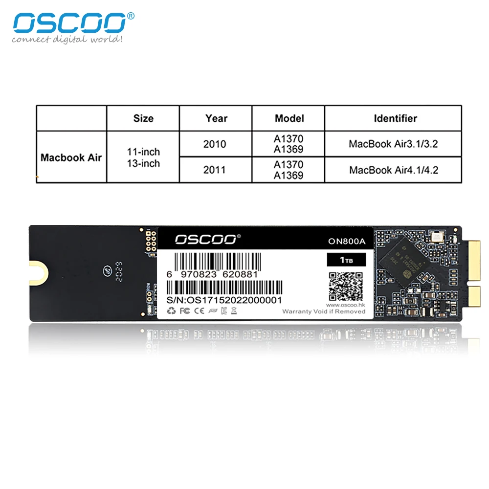 Твердотельный накопитель OSCOO SSD для Apple Macbook Air A1370 A1369 2010 2011 дюйма дешевый