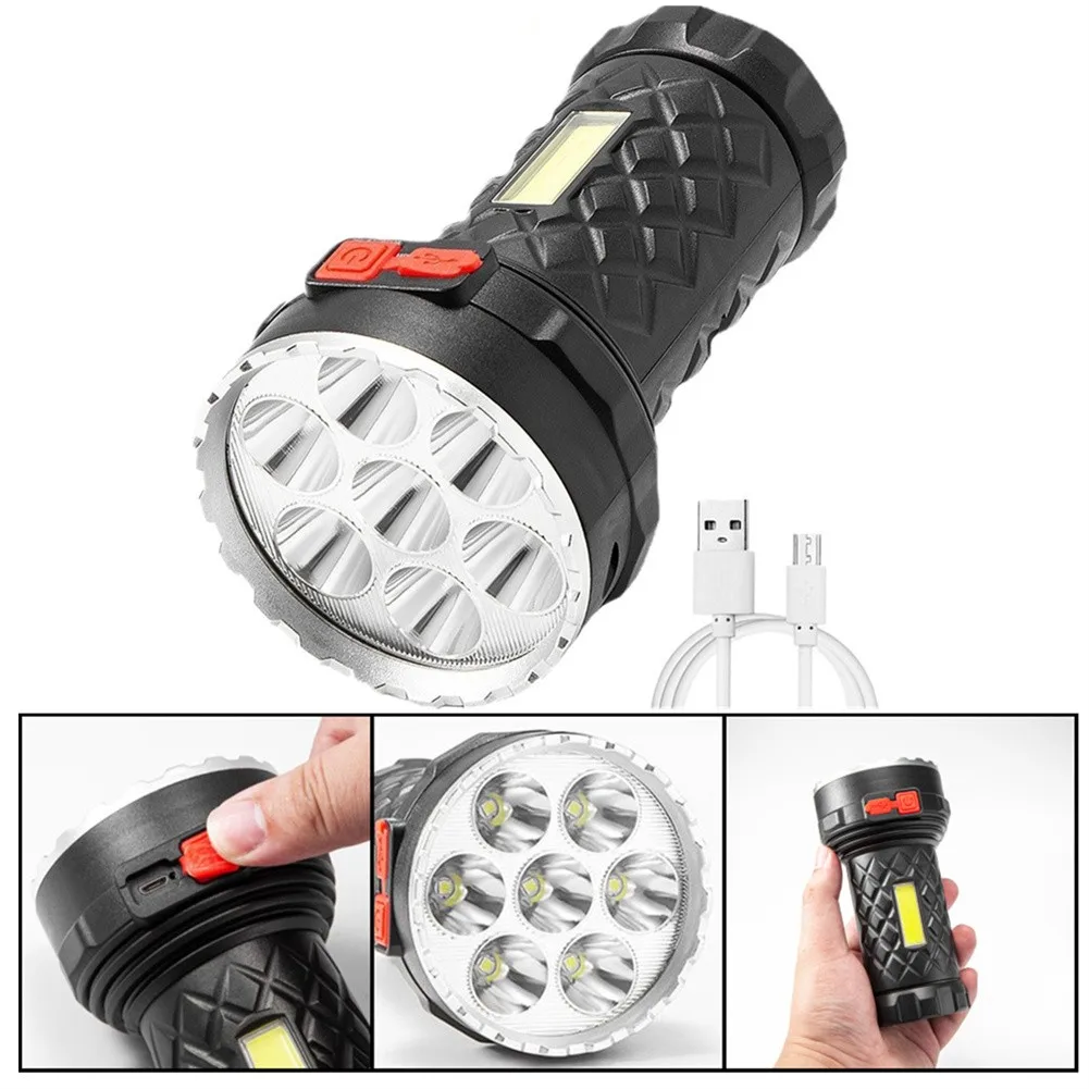 10000LM Super Powerful LED Flashlight 4 Modes 7 LED Torch USB Rechargeable 18650-battery Waterproof Ultra Bright Flashlight
10000LM Super Powerful LED Flashlight 4 Modes 7 LED Torch USB Rechargeable 18650-battery Waterproof Ultra Bright Flashlight