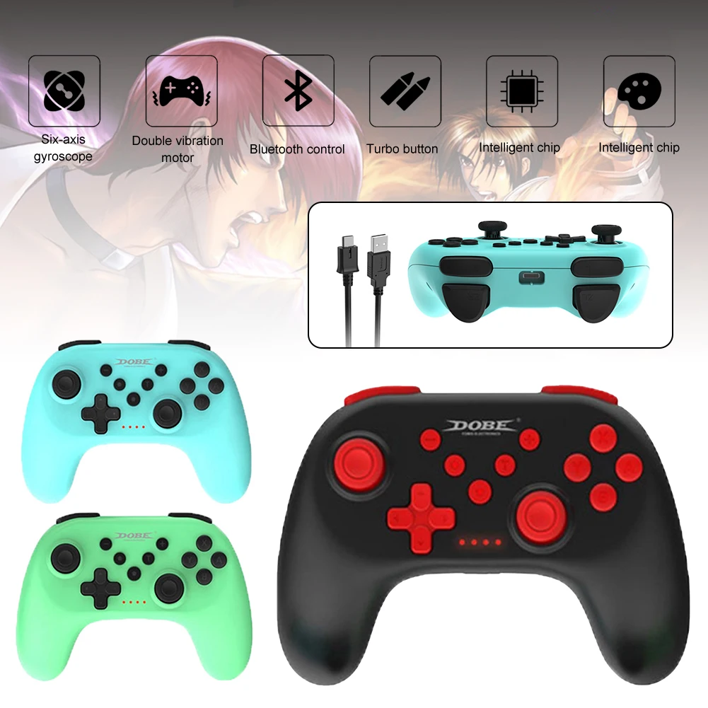 Wireless Bluetooth Controller with Vibration, 2 Thumbsticks, Turbo Button Gamepad for PC, Nintendo Switch, Switch Lite
Wireless Bluetooth Controller with Vibration, 2 Thumbsticks, Turbo Button Gamepad for PC, Nintendo Switch, Switch Lite