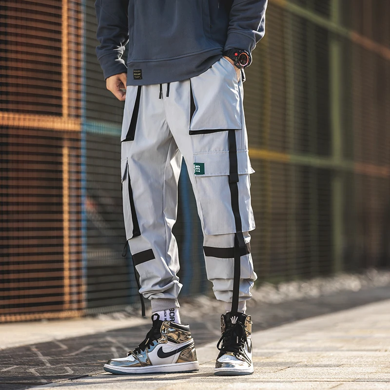 BOATTAIL 2019 Men Multi-pocket Harem Hip Pop Pants Trousers Streetwear Sweatpants Hombre Male Casual Fashion Cargo | Мужская одежда