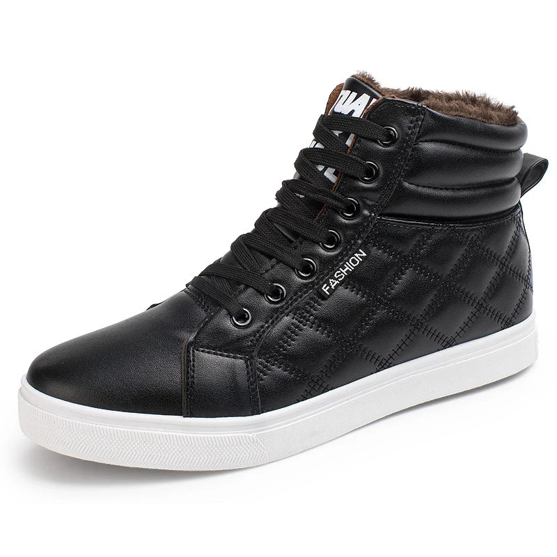 Men's Casual Lace-up Shoes High-quality Warm Velvet Leather Breathable Flat Sneakers 2021 New Winter Fashion High-top Sneakers
Men's Casual Lace-up Shoes High-quality Warm Velvet Leather Breathable Flat Sneakers 2021 New Winter Fashion High-top Sneakers