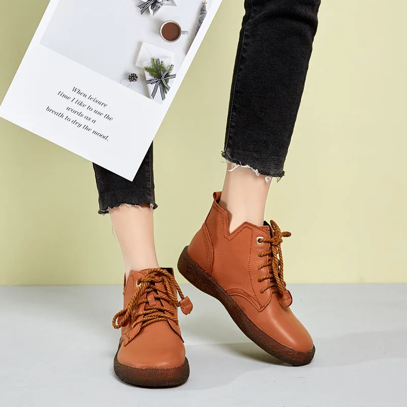 BEYARNE Fashion Autumn Winter Women Snow Boots 2020 New Flat Heel Women's Ankle Boots Genuine Leather Waterproof Warm Shoes
BEYARNE Fashion Autumn Winter Women Snow Boots 2020 New Flat Heel Women's Ankle Boots Genuine Leather Waterproof Warm Shoes