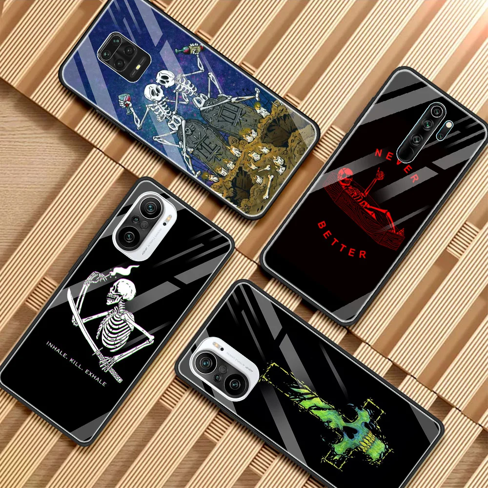 Skeleton Hand Skull Glass Case For Xiaomi Redmi Note 10 9 8 Pro 10S 9S K40 9C 7 9T 9A 8T 7 K20 Mobile Phone Cover Luxury Shell
Skeleton Hand Skull Glass Case For Xiaomi Redmi Note 10 9 8 Pro 10S 9S K40 9C 7 9T 9A 8T 7 K20 Mobile Phone Cover Luxury Shell