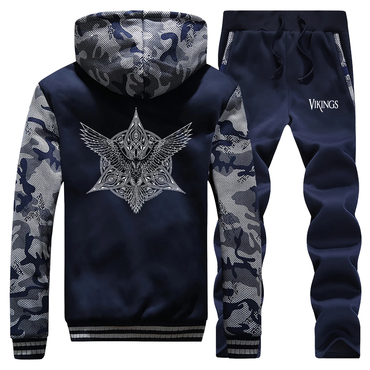 Vikings Mens Camouflage Hoodie 2019 Winter Retro Printed Casual Long Sleeve Coat Thick + Pants 2 Piece Set Sportswear Jackets
Vikings Mens Camouflage Hoodie 2019 Winter Retro Printed Casual Long Sleeve Coat Thick + Pants 2 Piece Set Sportswear Jackets
