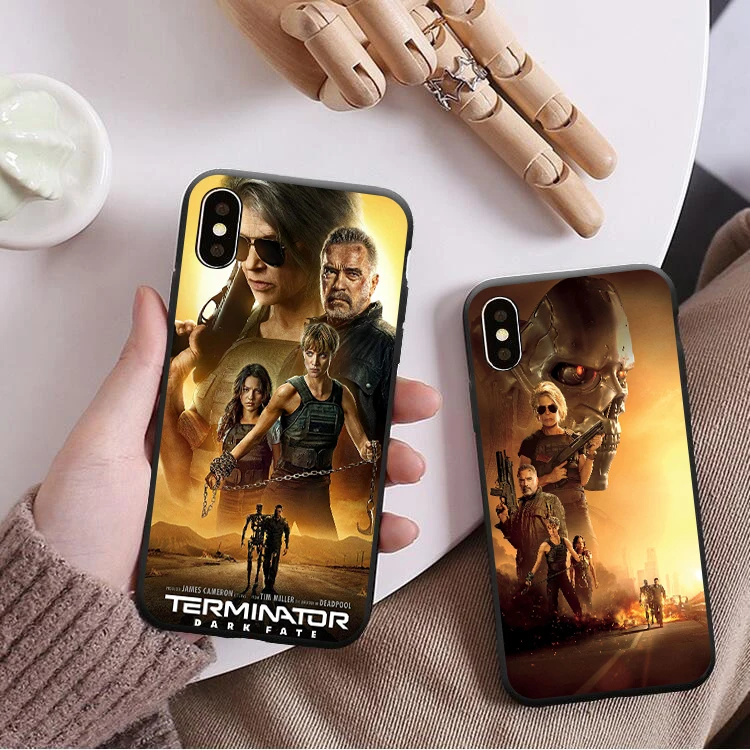 Чехол Terminator Dark Fate Арнольд Шварценеггер для iPhone 11 pro XR 7 Plus силиконовый чехол